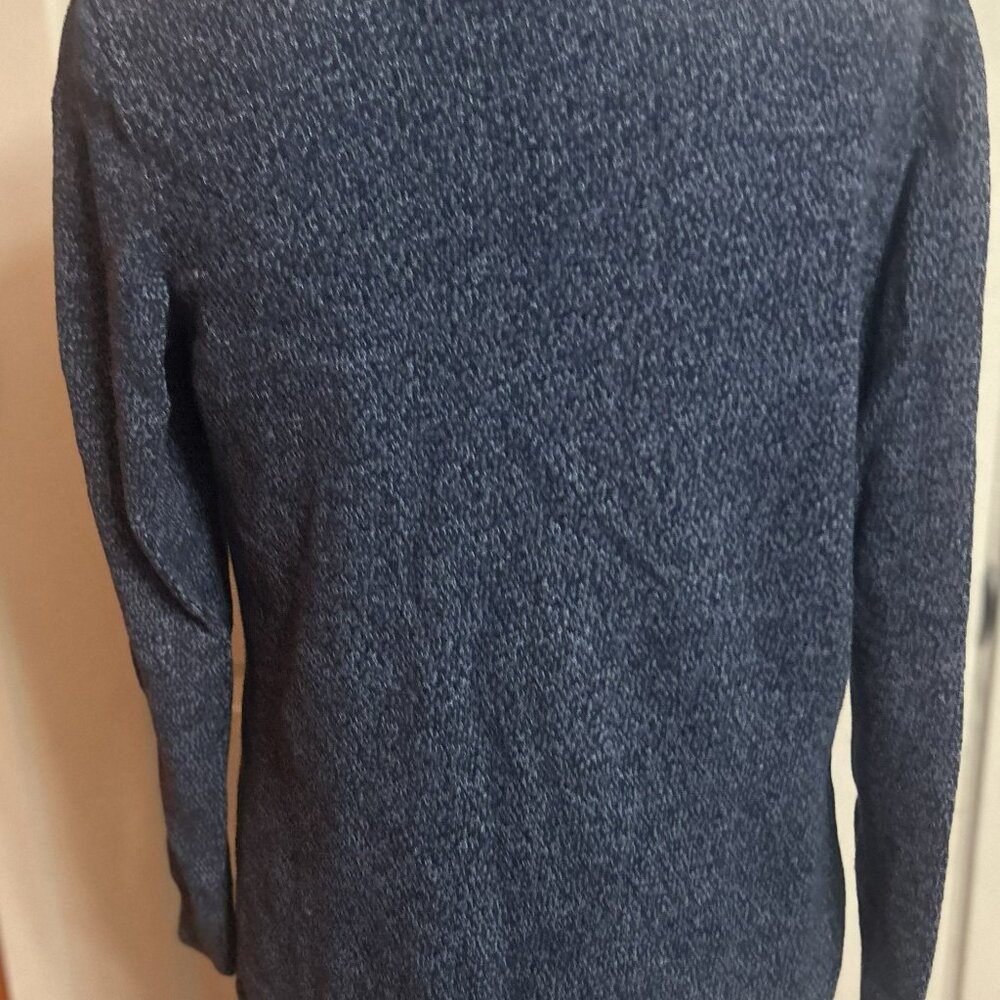 Karen Scott Blue Patchwork Cable Knit Sweater - Picture 3 of 5